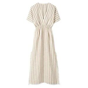 NWOT Tory Burch Striped Linen Kaftan
